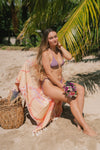 Lavender Lemonade Luxe Hawaiian Beach Towel