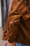 High Society Corduroy Bomber Jacket in Chocolate