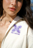High Society Corduroy Bomber Jacket in Snow White