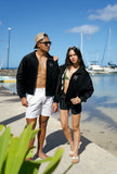 High Society Corduroy Bomber Jacket in Lava