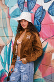High Society Corduroy Bomber Jacket in Chocolate