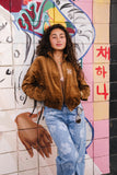 High Society Corduroy Bomber Jacket in Chocolate