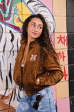 High Society Corduroy Bomber Jacket in Chocolate