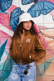 High Society Corduroy Bomber Jacket in Chocolate