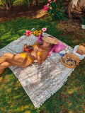Tiki Lounge Luxurious Hawaiian Beach Blanket for 2