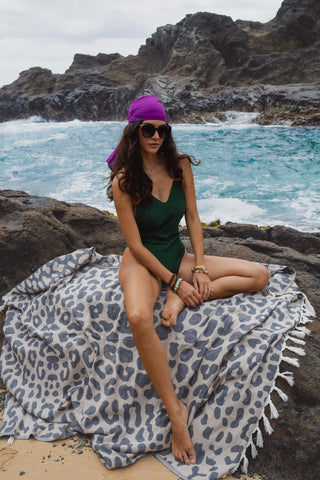Leopard Queen Blanket for 2 Beach Throw