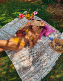 Tiki Lounge Luxurious Hawaiian Beach Blanket for 2
