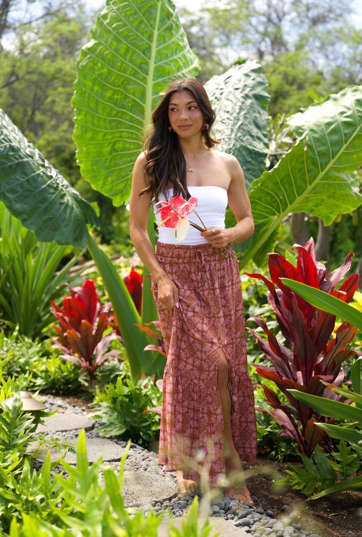 Upcountry Koko Skirt in Rosewood