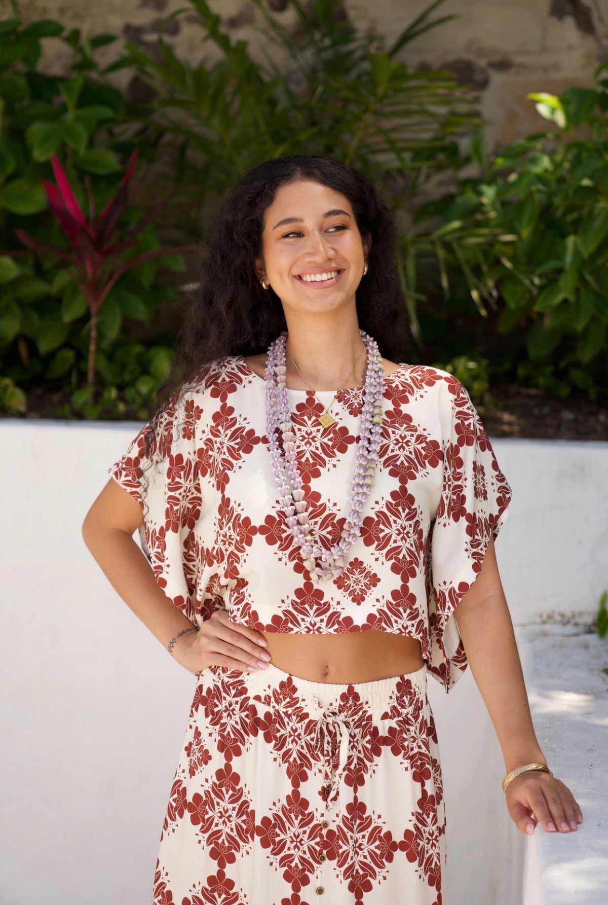Orchid Isle Hina Blouse in Tiramisu