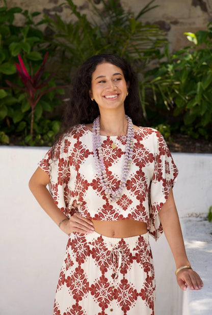 Orchid Isle Hina Blouse in Tiramisu