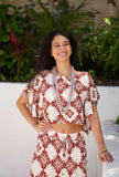 Orchid Isle Hina Blouse in Tiramisu