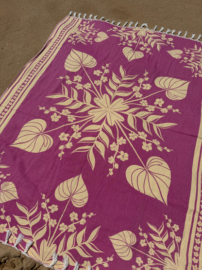 Paiko Pua Blanket for 2 Turkish Throw