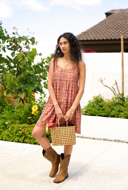 Upcountry Elena Dress in Rosewood