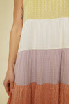 20338 Color Block Babydoll Dress