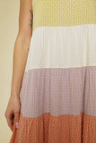 20338 Color Block Babydoll Dress
