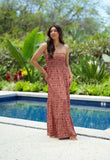 Upcountry Maile Dress in Rosewood