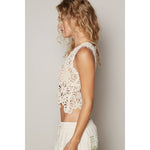 Round neck sleevelss crochet top