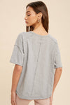 COTTON GARMENT WASHED SHORT SLEEVE POCKET TEE