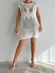 Women's Crochet Knit Vest Hallow Knit Fringed Turkish Cotton