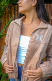 High Society Corduroy Bomber Jacket in Fawn