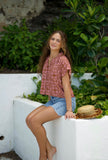 Upcountry Mele Blouse in Rosewood