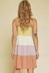 20338 Color Block Babydoll Dress