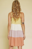 20338 Color Block Babydoll Dress