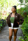 High Society Corduroy Bomber Jacket in Mocha