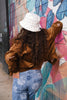 High Society Corduroy Bomber Jacket in Chocolate