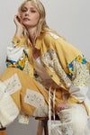 Balloon sleeve double gauze floral shirts