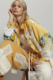 Balloon sleeve double gauze floral shirts