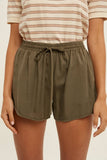 TENCEL SHORTS WITH DRAWSTRING WITH SIDE POCKETS / WL22-6443