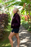 High Society Corduroy Bomber Jacket in Java Plum