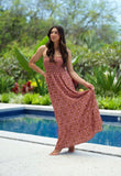 Upcountry Maile Dress in Rosewood