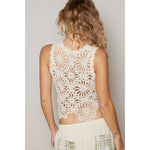 Round neck sleevelss crochet top