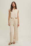 LINEN TOP AND PANTS SET / WL24-8796