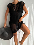 Women's Crochet Knit Vest Hallow Knit Fringed Turkish Cotton