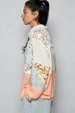 Balloon sleeve double gauze floral shirts