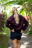 High Society Corduroy Bomber Jacket in Java Plum
