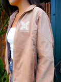 High Society Corduroy Bomber Jacket in Fawn