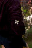 High Society Corduroy Bomber Jacket in Java Plum