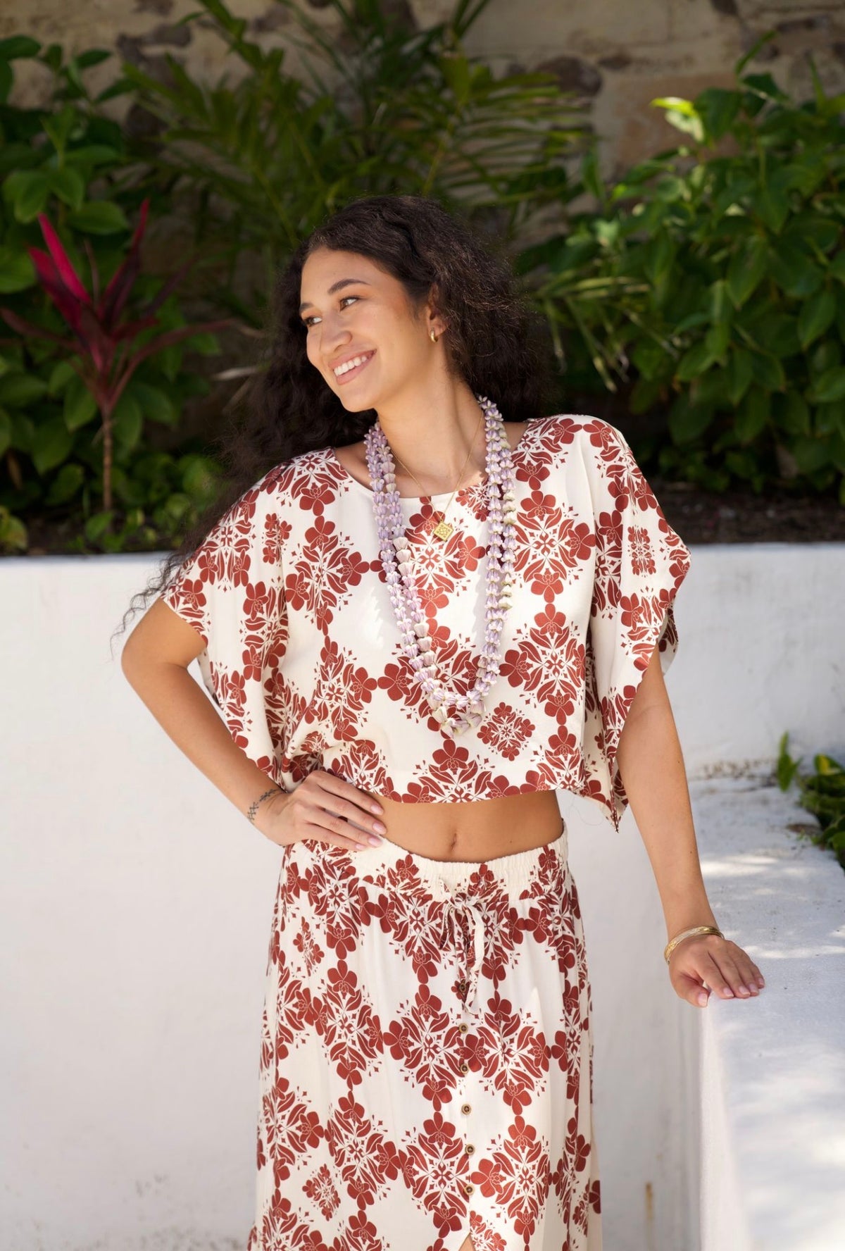 Orchid Isle Hina Blouse in Tiramisu