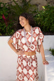 Orchid Isle Hina Blouse in Tiramisu