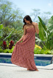 Upcountry Maile Dress in Rosewood