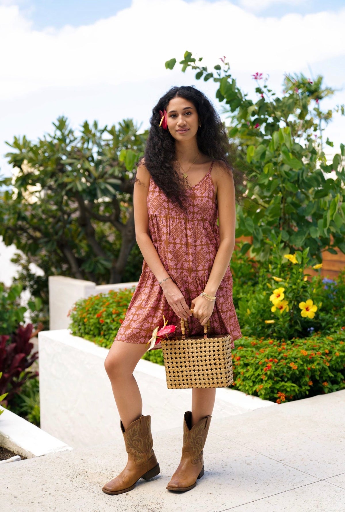 Upcountry Elena Dress in Rosewood