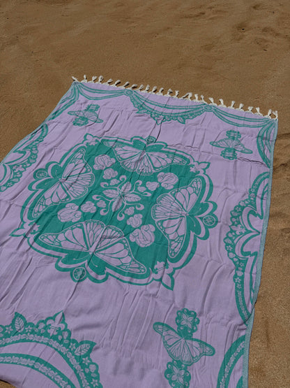 Pulelehua Blanket for 2 Turkish Throw