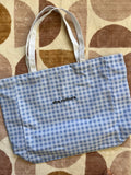 Gingham Cotton Canvas Tote