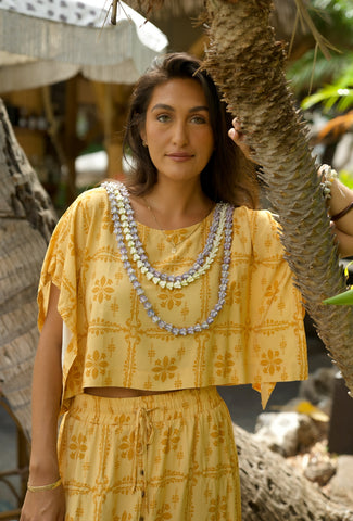 Pua Kenikeni Glow Hina Blouse