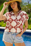 Orchid Isle Mele Blouse in Tiramisu