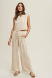 LINEN TOP AND PANTS SET / WL24-8796